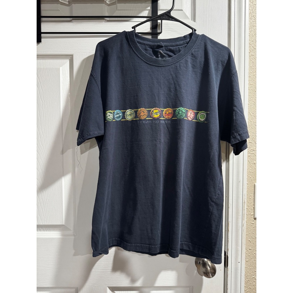 TravisMathew Mens XL Gray Short Sleeve Striped Graphic Crewneck T-Shirt